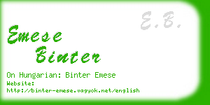 emese binter business card